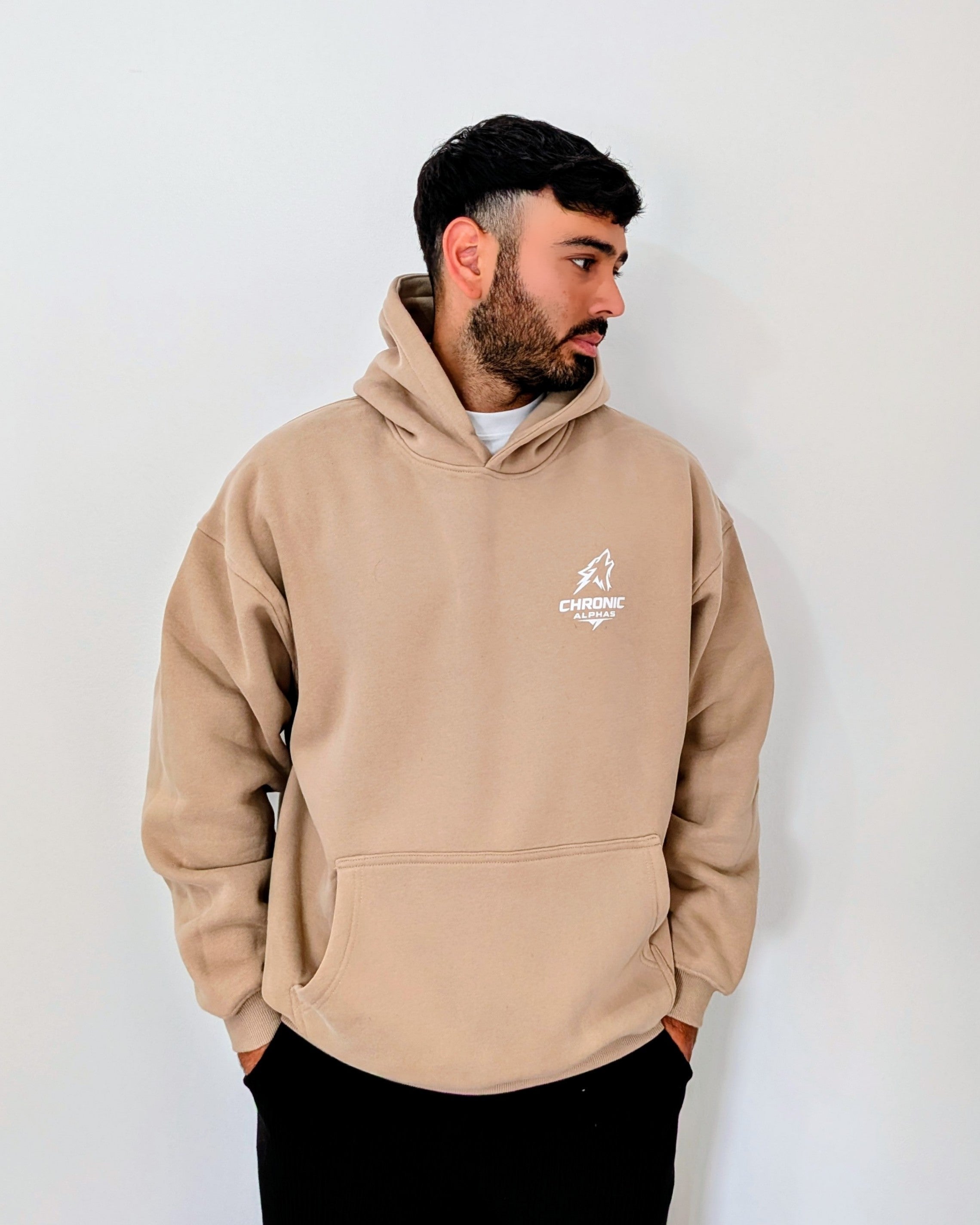 Oversized Heavyweight Hoodie - Beige
