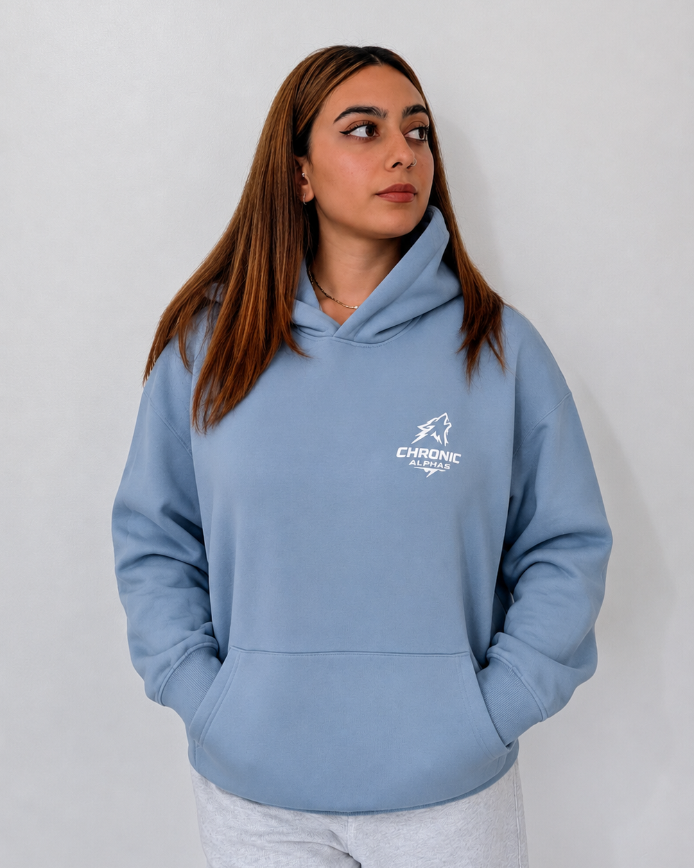 Oversized Heavyweight Hoodie - Blue
